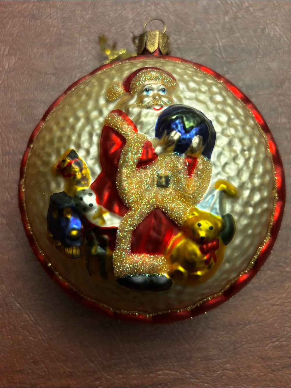 Waterford Crystal Holiday Heirloom Santa Ornaments Santa Holding Globe Medallion